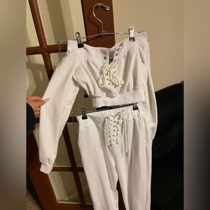 white long sleeve set